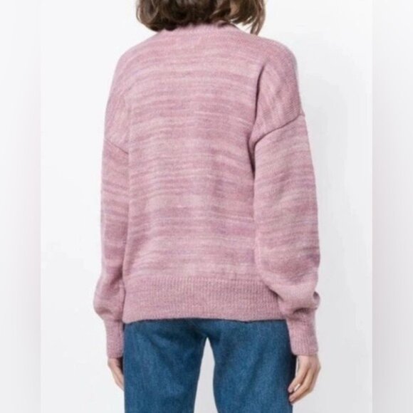 ISABEL MARANT‎ Gatliny ALPACA WOOL LINEN Knit Sweater Pink Mauve Size 38 S/M - Picture 2 of 16